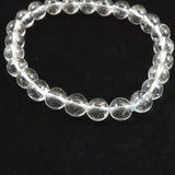 天然非加熱 ゴシェナイト ヒマラヤンベリル　7.5mm玉ブレスレット 16.2g (ID:69877)