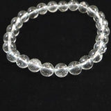 天然非加熱 ゴシェナイト ヒマラヤンベリル　7.5mm玉ブレスレット 16.2g (ID:69877)