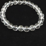 天然非加熱 ゴシェナイト ヒマラヤンベリル　7.5mm玉ブレスレット 16.2g (ID:69877)