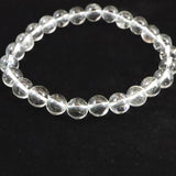 天然非加熱 ゴシェナイト ヒマラヤンベリル　7.5mm玉ブレスレット 16.2g (ID:69877)