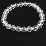 天然非加熱 ゴシェナイト ヒマラヤンベリル　7.5mm玉ブレスレット 16.2g (ID:69877)