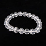 北海道 富良野産 水晶 9.5mm玉 ブレスレット 24.9g *希少* (ID:69879)