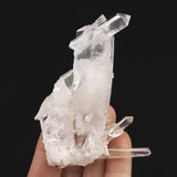 米国アーカンソー州産水晶 原石 クラスター ユニコーン 貫入水晶 バーナクル イシス レコードキーパー 84.8ｇ (ID:70027)