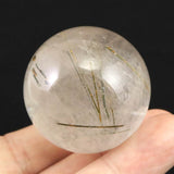 ザギマウンテンクォーツ エジリン入り 39mmスフィア 80.5g (ID:70052)