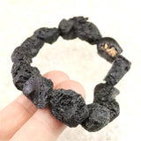 チベタンテクタイト 原石ブレスレット  36.9g  (ID:70134)