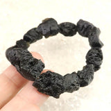 チベタンテクタイト 原石ブレスレット  36.9g  (ID:70134)