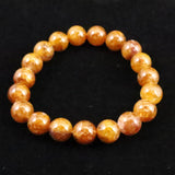 H&E社　ヒマラヤレッド アゼツライト 10mm玉ブレスレット 証明書付 26.7g (ID:70135)