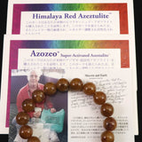 H&E社　ヒマラヤレッド アゼツライト 10mm玉ブレスレット 証明書付 26.7g (ID:70135)