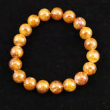 H&E社　ヒマラヤレッド アゼツライト 10mm玉ブレスレット 証明書付 26.7g (ID:70135)