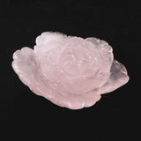 マダガスカル産 ローズクォーツ 薔薇彫刻置物　103mm  292g (ID:70314)
