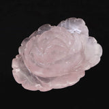 マダガスカル産 ローズクォーツ 薔薇彫刻置物　103mm  292g (ID:70314)