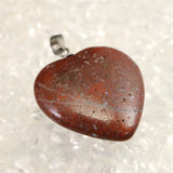 H&E社 レッドファイアアゼツライト(AZOZEO)  25mmハート ペンダントトップ  証明書付 5.9g (ID:70488)