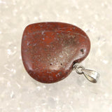 H&E社 レッドファイアアゼツライト(AZOZEO)  25mmハート ペンダントトップ  証明書付 5.9g (ID:70488)