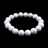糸魚川翡翠 青海産 ラベンダー 12ｍｍ玉ブレスレット ディレクトリカード付 56.9g (ID:70587)