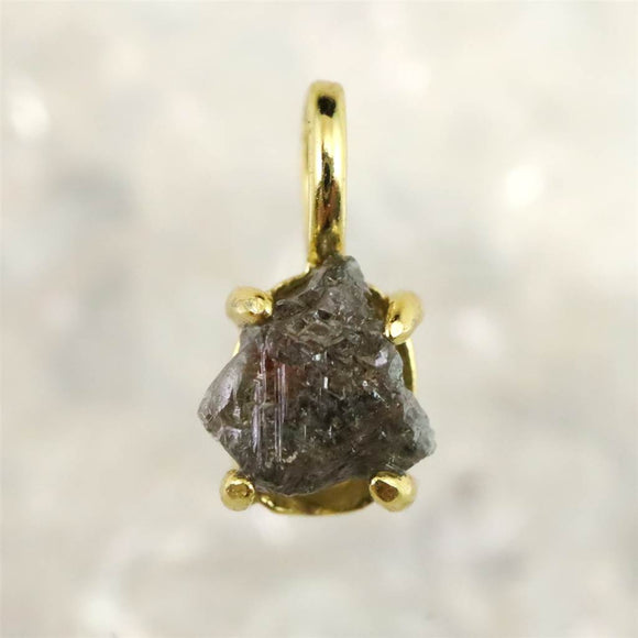 天然 ブラック ダイヤモンド 原石 ペンダントトップ 0.26g (ID:70692)