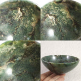 インド産 モスアゲート（苔瑪瑙） 106mmボウル 145g (ID:70751)