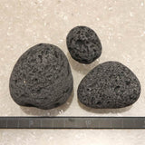 富士溶岩石 玄武岩 タンブル 3個セット ディレクトリカード付 266ｇ (ID:70833)
