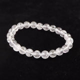 米国NY州産 ハーキマーダイヤモンド 3A+ 8mm玉 ブレスレット 17.9g (ID:70844)