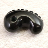 隠岐の島 黒曜石 31mm勾玉 獣型 ディレクトリーカード付 9.3g (ID:70878)