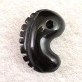 隠岐の島 黒曜石 31mm勾玉 獣型 ディレクトリーカード付 9.3g (ID:70878)