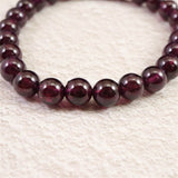ロードライト ガーネット 4A 7mm玉ブレスレット 17.70ｇ (ID:71047)