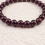 ロードライト ガーネット 4A 7mm玉ブレスレット 17.70ｇ (ID:71047)