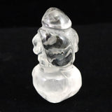 天然水晶　56mm 大黒天様 彫刻置物 62.4g (ID:71059)