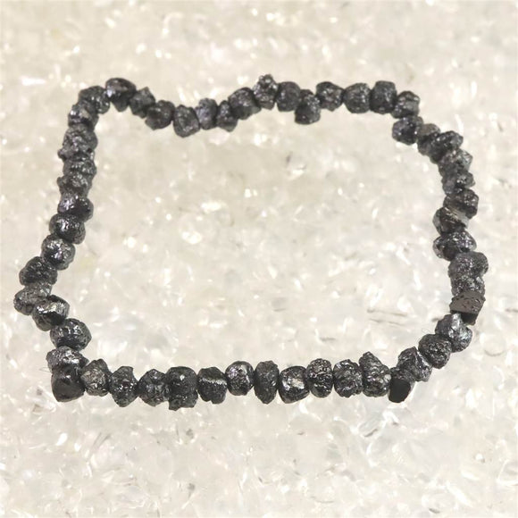 天然 ブラック ダイヤモンド ラフタンブル ブレスレット 7.32ｇ (ID:71183)