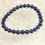 南アフリカ産 ブルー サファイア 6.5mm玉ブレスレット 15.8g　　 (ID:71268)