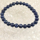 南アフリカ産 ブルー サファイア 6.5mm玉ブレスレット 15.8g　　 (ID:71268)