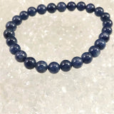 南アフリカ産 ブルー サファイア 6.5mm玉ブレスレット 15.8g　　 (ID:71268)