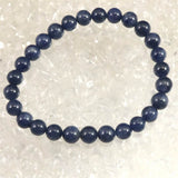 南アフリカ産 ブルー サファイア 6.5mm玉ブレスレット 15.8g　　 (ID:71268)