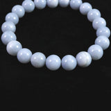 オーストラリア産 ブルーオパール 9mm玉ブレスレット 18.4g (ID:71289)