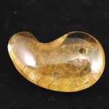 ヒマラヤ マニハール産 ゴールドルチル入り 水晶 34mm勾玉 10.7g (ID:71310)