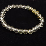 天然シトリン 非加熱 無処理　6.5mm玉ブレスレット 12.30g  (ID:71576)