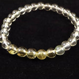 天然シトリン 非加熱 無処理　6.5mm玉ブレスレット 12.30g  (ID:71576)