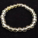 天然シトリン 非加熱 無処理　6.5mm玉ブレスレット 12.30g  (ID:71576)