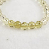天然シトリン 非加熱 無処理　6.5mm玉ブレスレット 12.30g  (ID:71576)