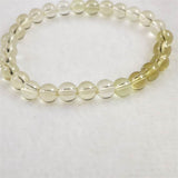 天然シトリン 非加熱 無処理　6.5mm玉ブレスレット 12.30g  (ID:71576)