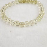 天然シトリン 非加熱 無処理　6.5mm玉ブレスレット 12.30g  (ID:71576)