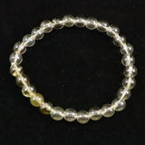 天然シトリン 非加熱 無処理　6.5mm玉ブレスレット 12.30g  (ID:71576)