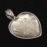 ギベオン シルバー 15mmハート型　ペンダントトップ 4.4g (ID:71643)