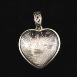 ギベオン シルバー 15mmハート型　ペンダントトップ 4.4g (ID:71643)