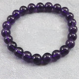 ウルグアイ産 アメジスト 8m玉ブレスレット 17.0g (ID:71798)