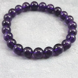 ウルグアイ産 アメジスト 8m玉ブレスレット 17.0g (ID:71798)