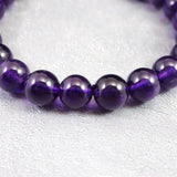ウルグアイ産 アメジスト 8m玉ブレスレット 17.0g (ID:71798)