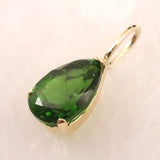 クロムダイオプサイド　6mmペアシェイプカット ペンダントトップ  K18YG 0.53ct (ID:71874)