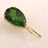 クロムダイオプサイド　6mmペアシェイプカット ペンダントトップ  K18YG 0.53ct (ID:71874)