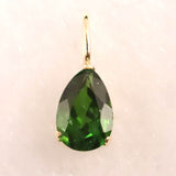 クロムダイオプサイド　6mmペアシェイプカット ペンダントトップ  K18YG 0.53ct (ID:71874)