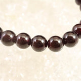 ヒマラヤ ガーネット 7mm玉ブレスレット 21.5ｇ (ID:72096)